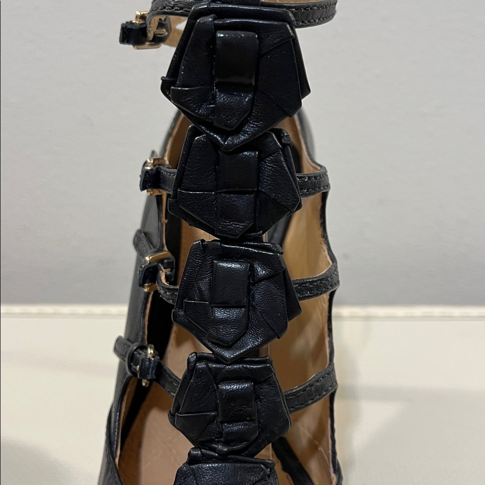 L.A.M.B. Black Strappy High Heels - Picture 11 of 15